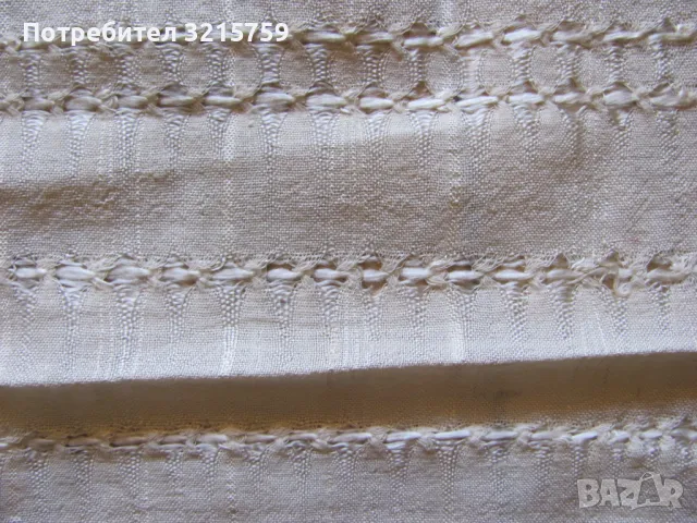 19в. кърпа, ръчно тъкан кенар ,дантела ,150х46см., снимка 4 - Антикварни и старинни предмети - 50420594