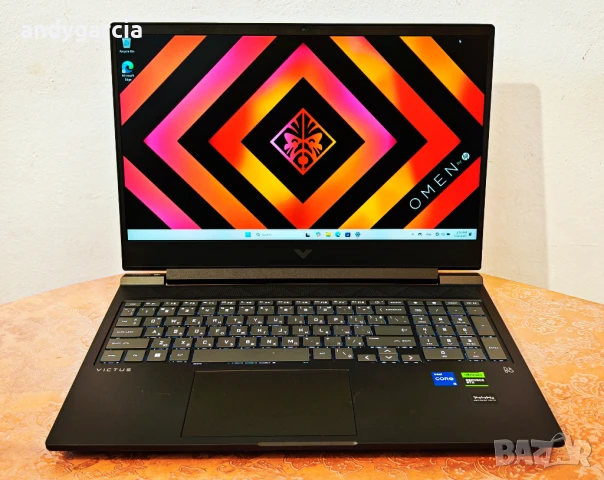 NVidia RTX 4050 6GB/Core i5-13500H/16GB RAM/1TB NVMe SSD/16' Full HD IPS 144Hz/HP Victus 16 НОВ, снимка 1