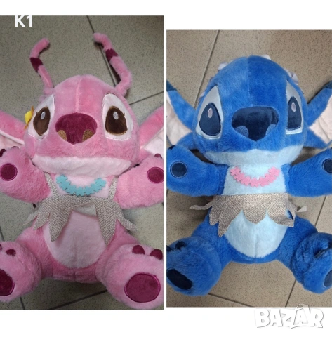 Плюшена играчка Стич и Ейнджъл 35см Хавай, Stitch and Angel Hawaii