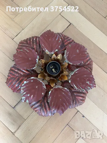 Италиянска лампа във формата на цвете, снимка 3 - Лампи за таван - 49616937