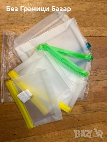 Нов Комплект zip торбички различни размери за съхранение храна хладилник фризер