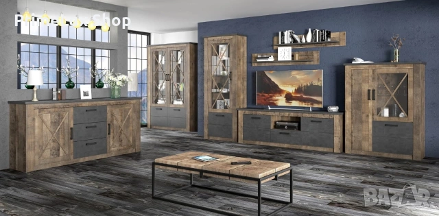 GEORGIA 2Д1Ш ТВ шкаф колониален дъб/матера 