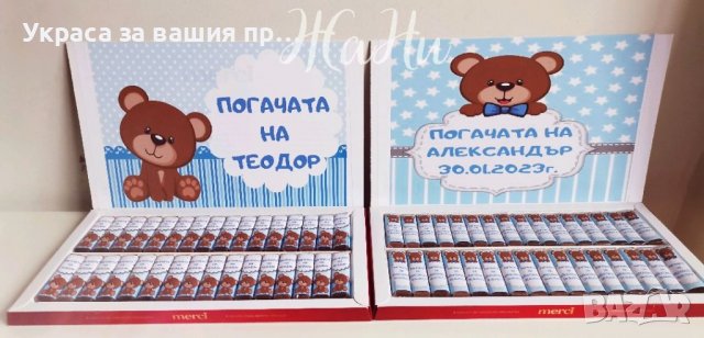 Бонбони за почерпка на гостите с дизайн съобразен с темата на празника , снимка 5 - Други - 39711572