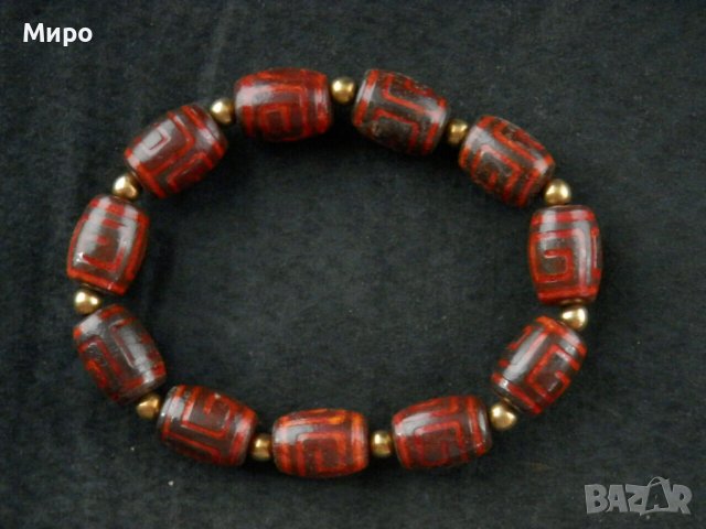 ''ПАЛИНДРОМ'' ГРИВНА ТИБЕТ НЕПАЛ ХИМАЛАИ АХАТ ДЗИ МЪНИСТА ЩАСТИЕ И ДОБЪР КЪСМЕТ