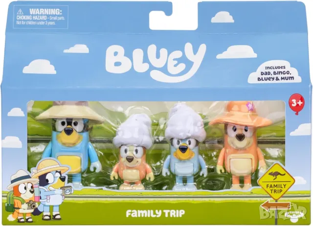 Намаление! Оригинални Блуи/ Bluey Family Trip - Фигурки с аксесоари, снимка 1