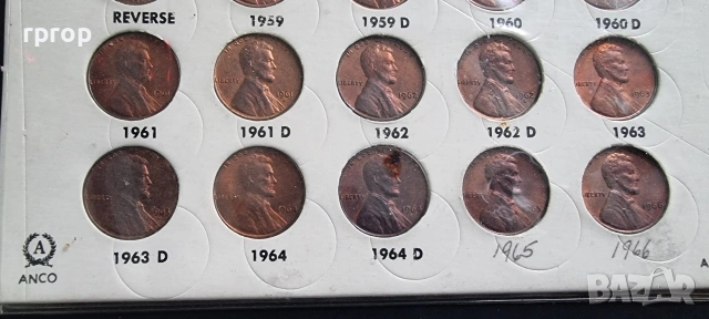 САЩ.
1 цент.
1959 - 1966 г
Нови., снимка 3 - Нумизматика и бонистика - 48256314