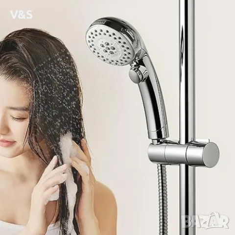 Държач за душ слушалка OFFO, регулируем диаметър 18-25 мм за плъзгаща се щанга, подвижна плъзгаща се, снимка 8 - Други стоки за дома - 49247461