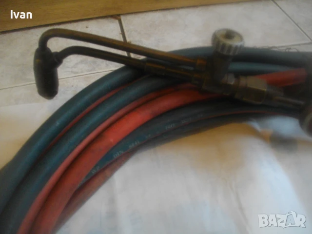 ОКСИЖЕН НЕМСКИ СТАРО КАЧЕСТВО РЕЗАК 47см SIRIUS МАРУЧИ 2Х10м ОРИГИНАЛНИ Ф11мм РЕДУЦИР ВЕНТИЛИ 2бр. , снимка 18 - Други инструменти - 51075815