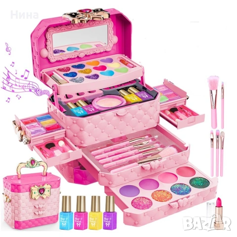 Луксозен музикален куфар с гримове за деца , снимка 5 - Рисуване и оцветяване - 53636523