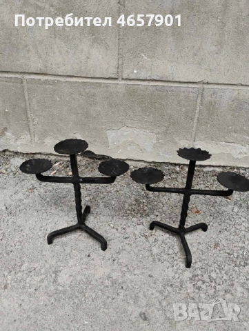 железен свещник, снимка 3 - Декорация за дома - 52513774