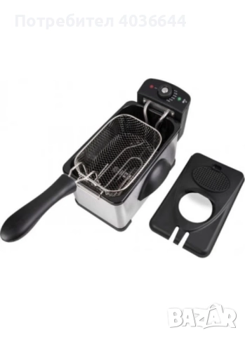 Фритюрник Voltz, 2000W, 2л./ 3л., демонтиращ се съд, капак и филтър,инокс, 2 ГОДИНИ ГАРАНЦИЯ, снимка 6 - Фритюрници - 52457627