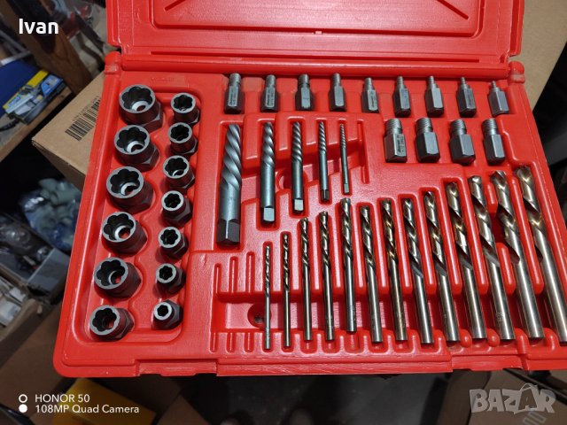 Комплект Snap on, за вадене на скъсани болтове, снимка 2 - Други инструменти - 41727193