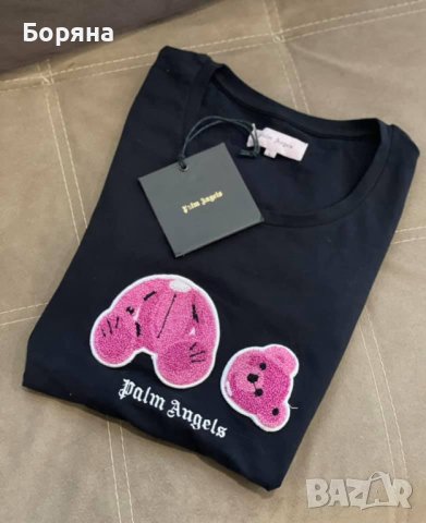 НАМАЛЕНА - Palm Angels нова с етикет тениска с мече, снимка 1