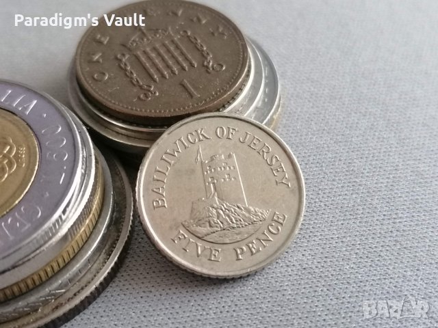 Монета - Остров Джърси - 5 пенса | 1993г.
