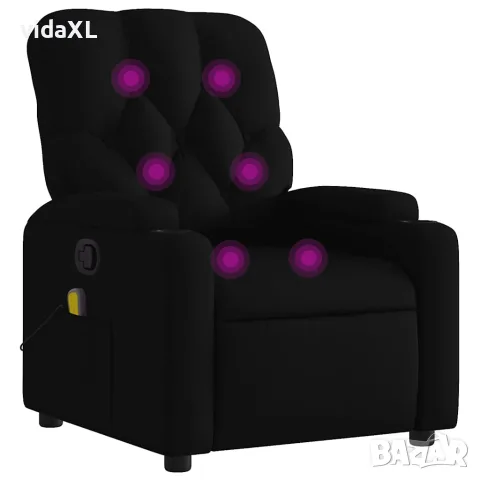 vidaXL Масажен наклоняем стол, черен, текстил(SKU: 372493)