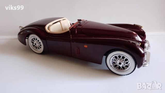 Bburago Jaguar XK 120 Roadster 1951 - Мащаб 1:24, снимка 7 - Колекции - 52936279