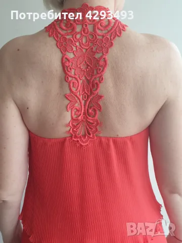 Вечерна плисирана рокля, снимка 1