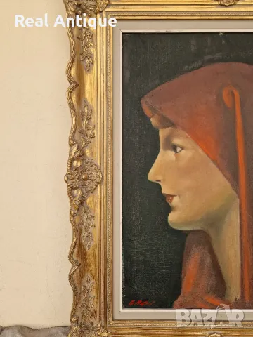 Портрет голям масло платно автор , снимка 4 - Картини - 49063579