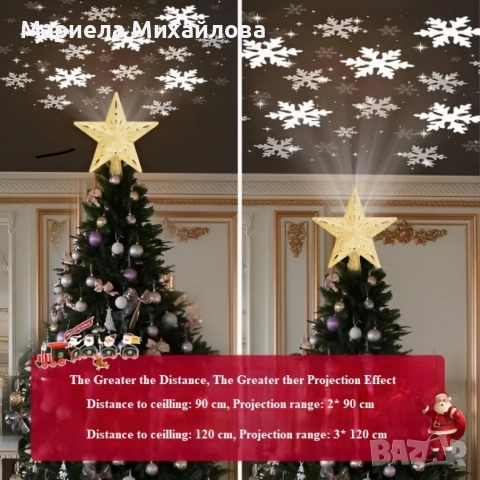 3D прожектор за Елха 6 Визии - Звезда , снимка 4 - Декорация за дома - 52651376