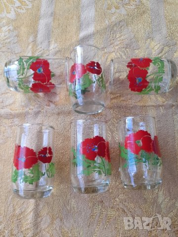 Ретро стъклени чашки , снимка 7 - Антикварни и старинни предмети - 44449222