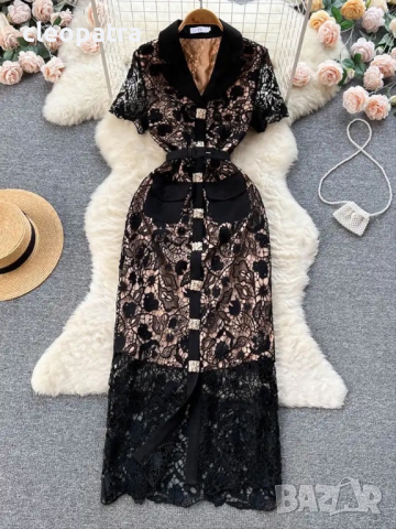 Луксозна  нова дантелена дамска рокля , снимка 2 - Рокли - 44796169