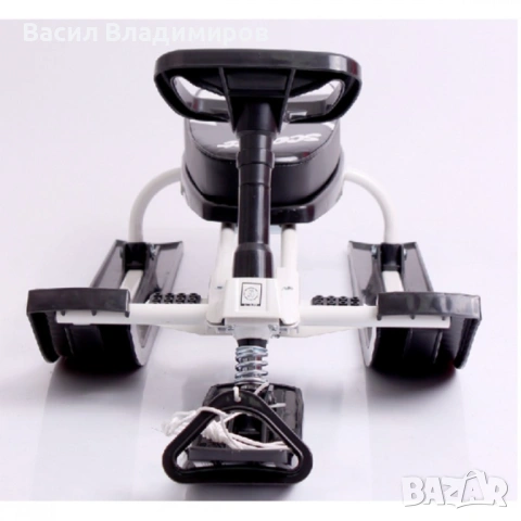 Зимна шейна с кормило, предни и задни ски и метална спирачка Mustang, снимка 7 - Други стоки за дома - 53038628