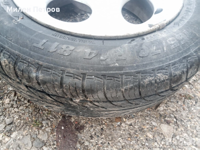 165/70/14 Перфектни джанти с гуми +ПОДАРЪК болтове за пежо 206 peugeot, снимка 5 - Гуми и джанти - 52656697