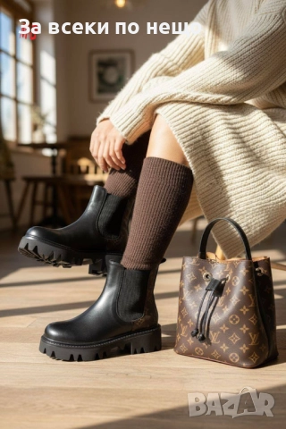 Louis Vuitton Дамски Черни Боти Луис Витон Код SK382