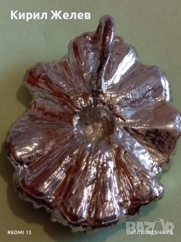 КОЛИЕ във ФОРМАТА на ЦВЕТЕ УКРАСЕНО с ОРАНЖЕВИ КРИСТАЛИ ДИЗАЙНЕРСКО БИЖУ 51876, снимка 9 - Колиета, медальони, синджири - 52501843