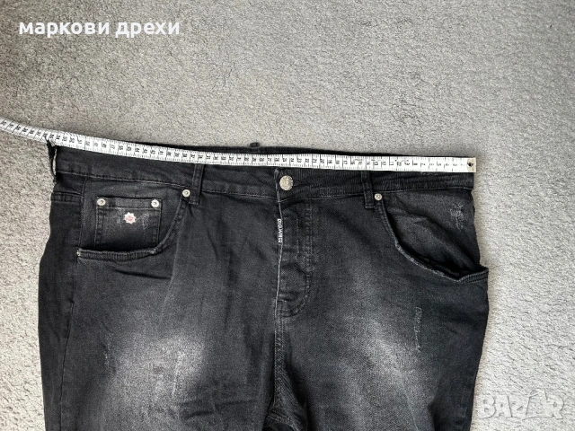 Dsquared2 Black Denim Medium Straight , снимка 13 - Дънки - 53703402