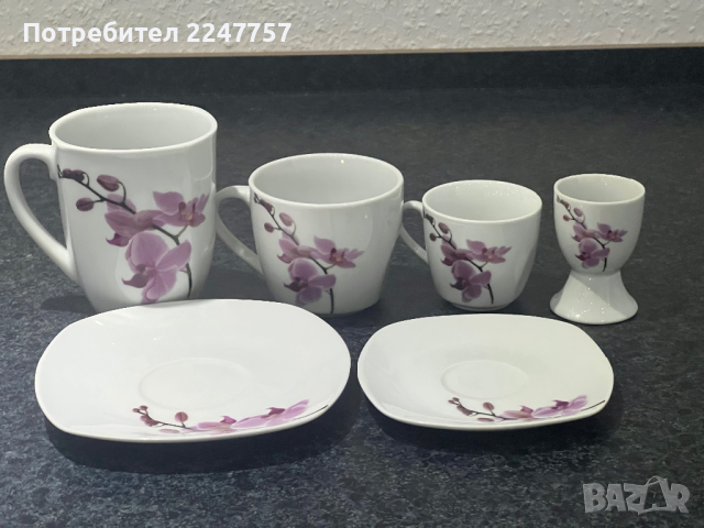 Сет за закуска орхидея Germany порцелан, снимка 9 - Сервизи - 44642834