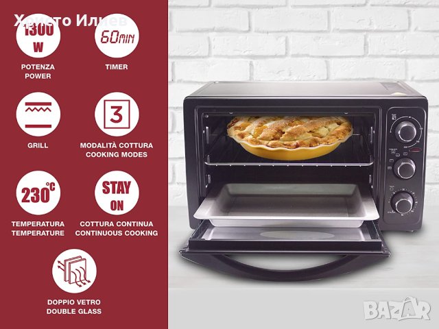 Електрическа фурна Грил функция 230 градуса Beper 20 L , снимка 2 - Печки, фурни - 40885108