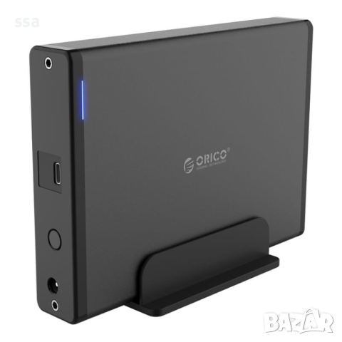 Orico кутия за диск Storage - Case - 3.5 inch Vertical, USB3.1 Type-C, Power adapter, UASP, black - , снимка 3 - Външни хард дискове - 44783871