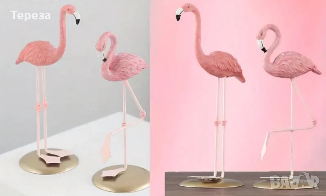 🆕️Декорация - фигури фламинго , снимка 4 - Статуетки - 51950788