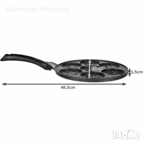 Тиган за палачинки с форми на емотикони – перфектен за весела и вкусна закуска, снимка 2 - Съдове за готвене - 52081485