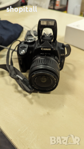 Canon EOS 350D + подарък ТРИПОД +  батерия, зарядно, чанта, кабел и каишка., снимка 4 - Фотоапарати - 44822321