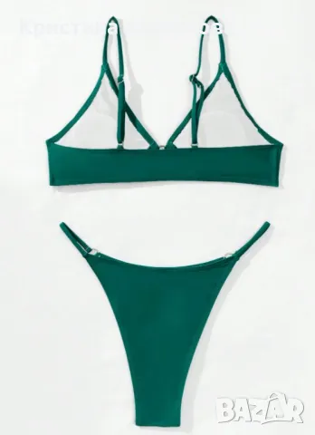 Продавам НОВ! зелен дамски бански – Размер L, снимка 3 - Бански костюми - 50146306