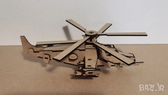 3D ПЪЗЕЛ - Военен Хеликоптер, снимка 3 - Пъзели - 52222169