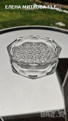Комплект от 5 бр. френски кристални поставки за чаши, снимка 4 - Чаши - 53633763