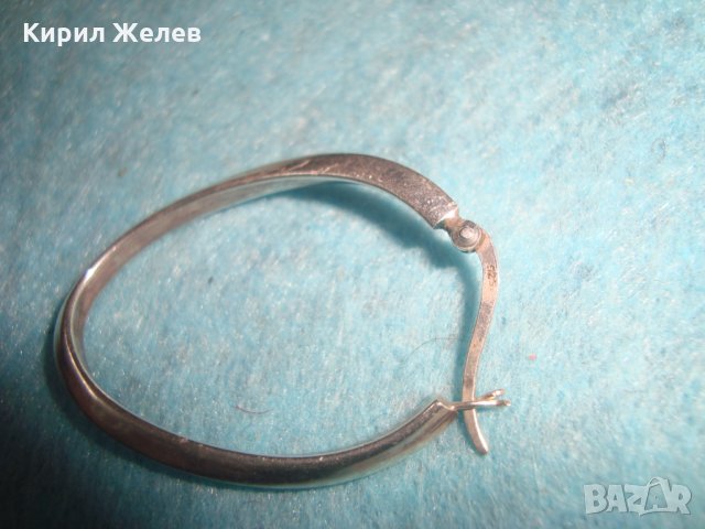 СТАРА АНГЛИЙСКА СРЕБЪРНА ОБЕЦА СРЕБРО 925 ПРОБА РЪЧНА АРТ ИЗРАБОТКА 25601, снимка 11 - Обеци - 35736246