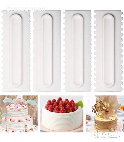 3131 Двустранни сладкарски шпатули за торти, комплект от 4 броя, снимка 10 - Други - 34238638