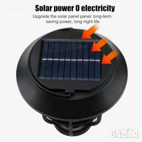 Градинска соларна лампа YH-169 с 3 режима за работа, снимка 5 - Соларни лампи - 51070604