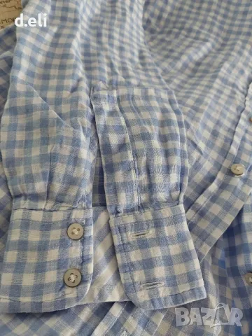 Massimo Dutty Size S-M 100% Лен Страхотна риза, снимка 3 - Ризи - 49880160