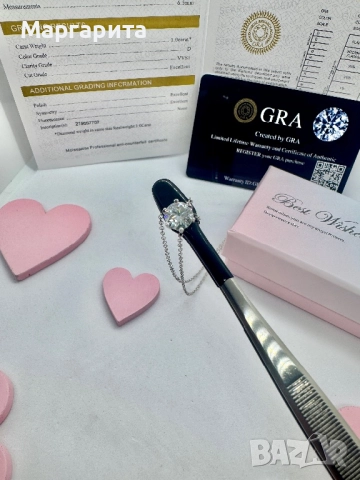 Сребърно колие с мойсанит (диамант) 1 карат , снимка 11 - Колиета, медальони, синджири - 51549987