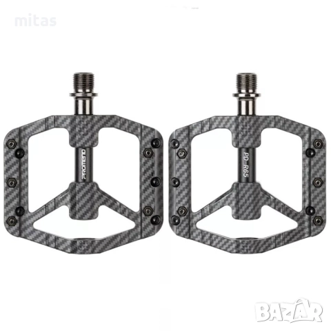 Ултра леки педали за велосипед PROMEND R65, Carbon pattern, 240гр., снимка 2 - Части за велосипеди - 52345771