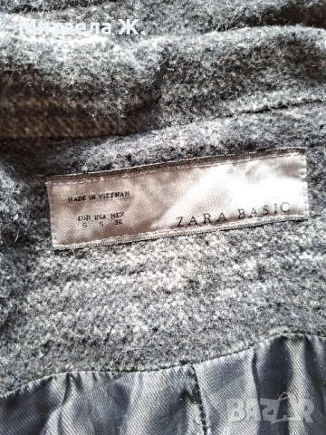 Вълнено палто Zara S размер , снимка 11 - Палта, манта - 52365315