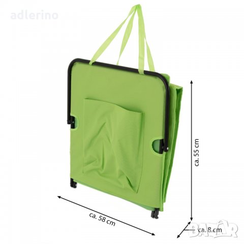 Плажна подложка, градинска подложка, подплатена, сгъваема, регулируема облегалка, зелена, снимка 6 - Градински мебели, декорация  - 34389861