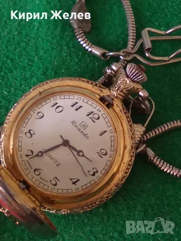 Джобен часовник Ricardo QUARTZ JAPAN MOVT красива орнаментика перфектно състояние 46100, снимка 16 - Джобни - 46536756