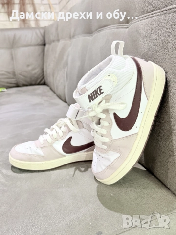 NIke кожени сникърси високи , снимка 6 - Маратонки - 56238477