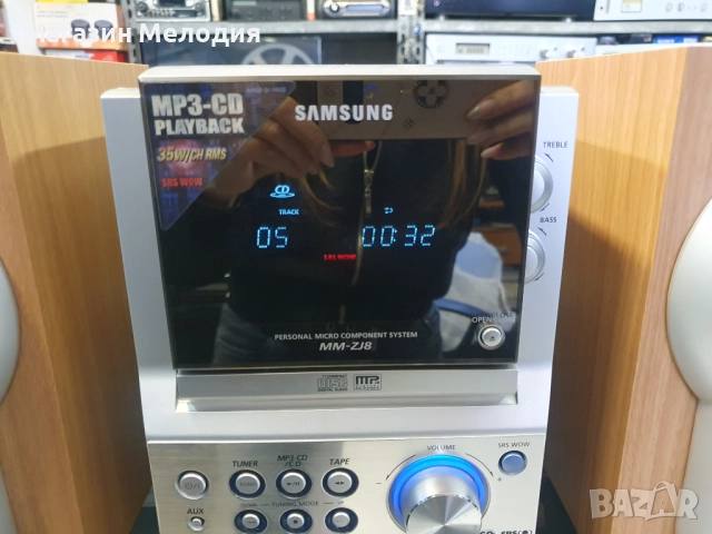 Аудиосистема Samsung MM-ZJ8 с две тонколони и дистанционно. Има ради, дуск, касета и aux. В отлично , снимка 6 - Аудиосистеми - 50737722